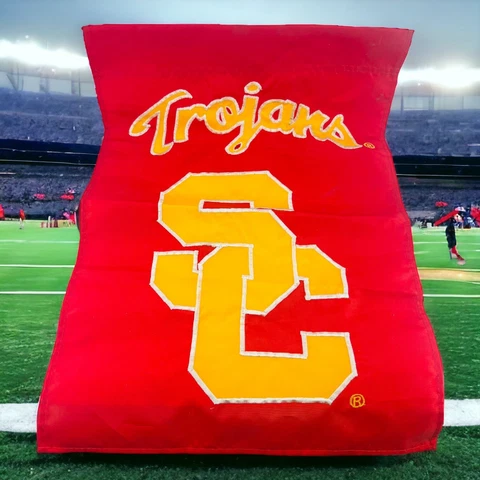 USC Trojans Hanging Banner Flag 12 3/4” X 18” Football Basketball Cover