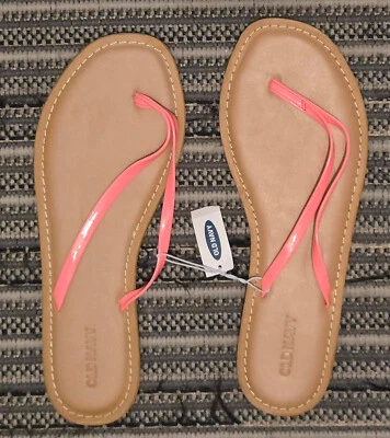 Old Navy Faux-Leather Capri Women's Sandals w/Pink Strap - Size 8 - Image 1 of 2