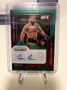 Dan Ige 2021 Panini Prizm UFC Sensational Signatures Green Auto SP RC Card