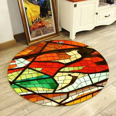 3D Red Green Square ZHUA628 Game Non Slip Rug Mat Photo Carpet Zoe - Image 1 of 4