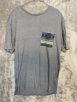 Camisa On The Byas Gris Patrón Azteca Bolsillo Manga Corta Hombre’s Talla M Foto 1 de 4