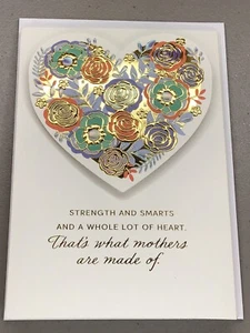 2 Hallmark Happy Mother's Day Card BEAUTIFUL ELEGANT HEART Family Friend 7x4.75 - Picture 1 of 6