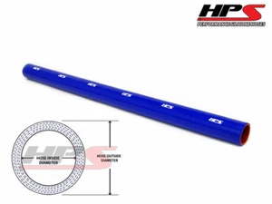 3 ft x LONG HPS 3" 76mm Silicone Intercooler Turbo Straight Tube Hose BLUE - Bild 1 von 1