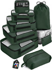 8 Set Packing Cubes for Suitcases, Travel Bag Organizers for Carry on Luggage, S