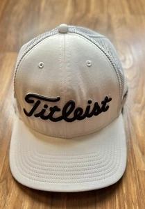 Titleist Pro V1 Golf Hat White Foot Joy FJ A-Flex Flex Fit  Size M/L Trucker - Picture 1 of 8