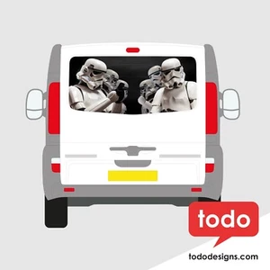 Stormtrooper back panel vinyl sticker DIY kit. Gloss lam Vauxhall Vivaro 06 - 14 - Picture 1 of 3