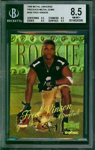 1999 Metal Universe Edelmetall Edelsteine FRED VINSON #234 PMG #/50 SP RC BGS 8,5 - Bild 1 von 2