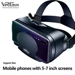 Virtual Reality 3D New VR Headset PRO* Smartphone Lenses movie Remote Control UK - Picture 1 of 10