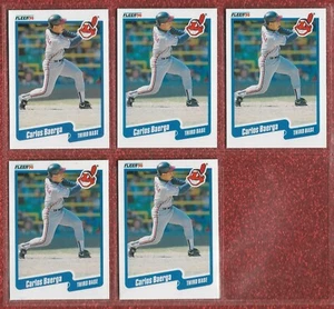 CASE BREAK 1990 FLEER UPDATE U-90 CARLOS BAERGA ROOKIE RC 5-CARD LOT INDIANS  - Picture 1 of 1