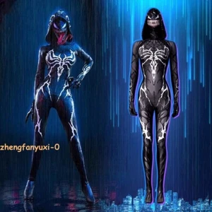 Venom Mujeres Cosplay Disfraz Mono Con Máscara Halloween Adulto Body Trajes - Imagen 1 de 14
