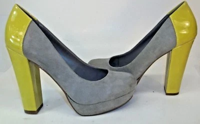 Kensie Niña Mujer Zapatos Tacones Plataformas HARLEEN 6 B Gris Amarillo Vegano 4500 Foto 1 de 4
