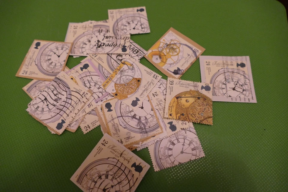 26 Marine Timepieces clocks British UK commemorative postage stamps postal GB - Image 1 of 1