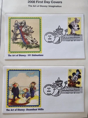 2008 Art of Disney: Imagination Sc 4342 to 4345 set of 4 FDCs Fleetwood cachets - Image 1 of 2