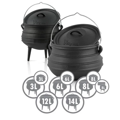 BBQ-Toro Potjie Bollitore in Ghisa Arrostitore, Pentola Africana come Dutch Oven - Immagine 1 di 4