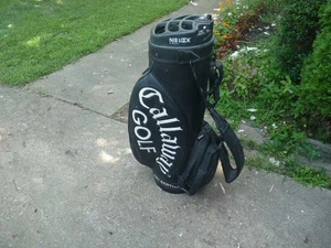 Callaway Big Bertha Leather Staff Bag w/ NIB Lock by Burton 2 Keys and Hood - Picture 1 of 15