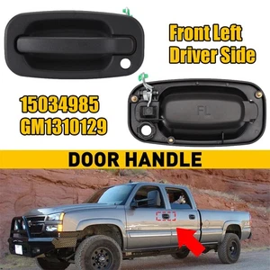 Manija de puerta exterior exterior negra delantera lado del conductor izquierda izquierda izquierda para Chevy GMC - Imagen 1 de 15