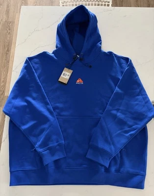 Nike ACG Therma-FIT Fleece Pullover Hoodie Blue/Orange DH3087-480 Mens Size 2XL - Image 1 of 4