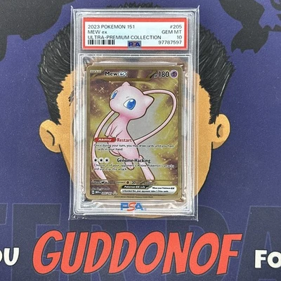💎PSA 10 GEM MINT 2023 Pokemon EN-151 MEW EX #205 Ultra Premium Metal Promo - Image 1 of 3