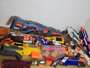 Nerf Gun Bundle 'Spares Or Repair' Either Damaged Or Not Shooting. Sold As Seen. - Picture 1 of 11