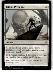 Titan's Presence Battle for Zendikar Regular MTG - Picture 1 of 2