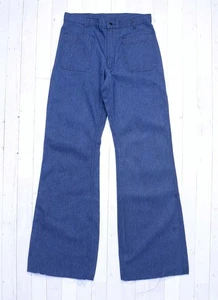 Pantalones utilitarios de mezclilla tipo I azul marino de colección sin usar pantalones campana talla 31R   - Imagen 1 de 12