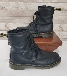 Stivali da combattimento Dr. Martens donna taglia 5 uomo taglia 6 1460Y pelle nera stringati zip laterale - Foto 1 di 18