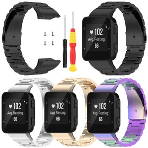 Correa de reloj de acero inoxidable para Garmin Forerunner 35/30/ForeAthlete 35J - Imagen 1 de 16