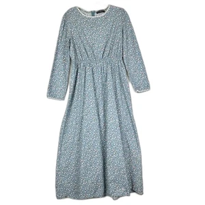 Scarlet Darkness Pioneer Women Floral Prairie Maxi Dress Size Large Mennonite - Picture 1 of 7