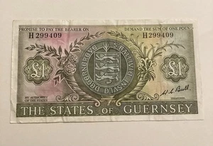 Guernsey 1 Pound Banknote Prefix H299409 (1581) - Picture 1 of 2