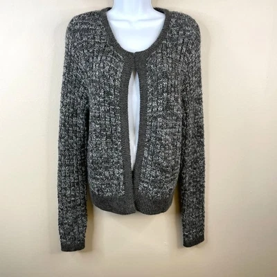 Vintage Womens Chunky Wool Blend Sweater Large Neutral Cozy Cardigan Layering - Image 1 of 4