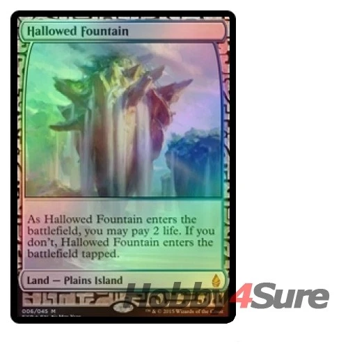 Foil Hallowed Fountain M/NM Magic MTG Masterpiece Series: Zendikar Expeditions - Image 1 of 1
