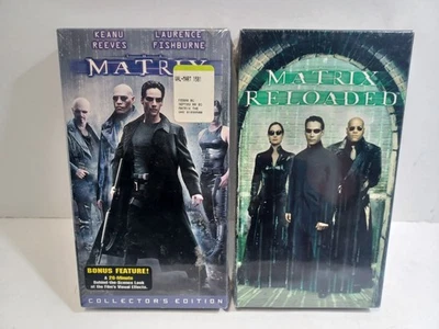 The Matrix (VHS, 1999, Collectors Edition) & Matrix Reloaded (Both Sealed) - Image 1 of 4
