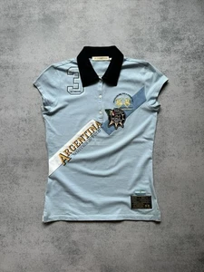 VINTAGE Y2K LA MARTINA ARGENTINA WORLD CHAMPIONSHIP RUGBY SHIRT POLO WOMENS Sz M - Picture 1 of 15