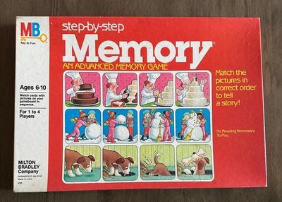 Vintage Step-by-Step Memory Advanced Game Milton Bradley 1984 COMPLETE - Image 1 of 3
