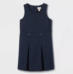 Cat & Jack Girls' Sleeveless Uniform Woven Jumper Size 10 - Picture 1 of 8
