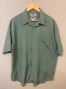 Vintage LSC Le Shirt Corp Men's XL Green Short Sleeve Casual Button Up Shirt - Picture 1 of 7