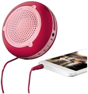 Hama MACARON Aktiv Mini tragbarer Lautsprecher Handy mobile Boxen pink rosa BOX