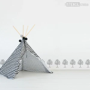 Tree Wall STENCIL Scandi Style Stencils. Wall art - large reusable stencil 10012 - Picture 1 of 18