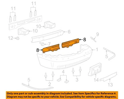 Componentes de para-choque dianteiro Ford OEM 03-11 Town Car - isolador 3W1Z17F799AA - Imagem 1 de 2