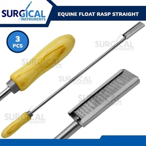 Set of 3 Equine Dental Float Rasp Straight Veterinary Instruments German Grade - Picture 1 of 8