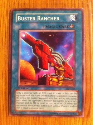 Yugioh 1st Edition PGD-085   "Buster Rancher" NMint-Mint - Image 1 of 2