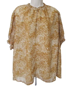 Ava & Viv 3X Gold and Creme Career Blouse - Picture 1 of 7