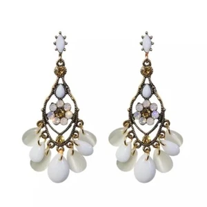 Long Tassel Baroque Pearl White Bohemian Boho Earrings - Picture 1 of 3