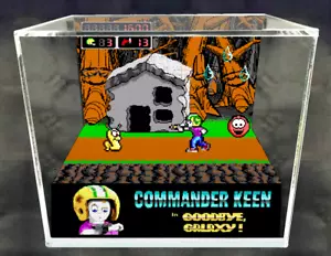 Commander Keen 4 - 3D Cube Handmade Diorama - Video Games - Shadowbox - Picture 1 of 1