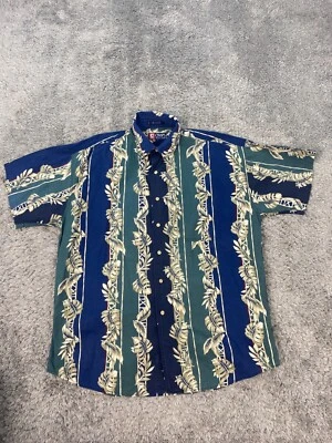 VTG Chaps Ralph Lauren Shirt Mens Large Hawaiian Floral Tropical Retro Dad Camp - Image 1 of 4