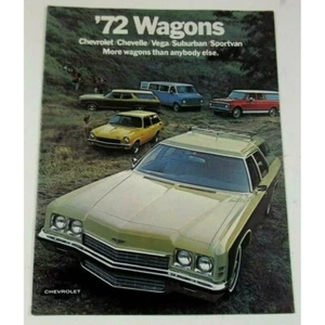 Chevrolet 1972 Wagon Kingswood Vega Chevelle Stationwagon Sales Brochure - Picture 1 of 4