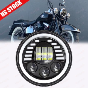 7" LED Headlight with Turn Signal for Harley Davidson Heritage Softail Classic - Picture 1 of 8