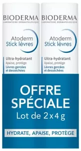 Bioderma Atoderm Lips Moisturising Stick Pack of 2 - Picture 1 of 1