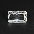 0.58 Ct Octagan 7.6 X 4.4 Mm White To Neon Green (Under Uv Light) Hyalite Opal