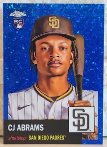 2022 Topps Chrome Platinum Anniversary Blue Diamond CJ Abrams #137/199 Padres